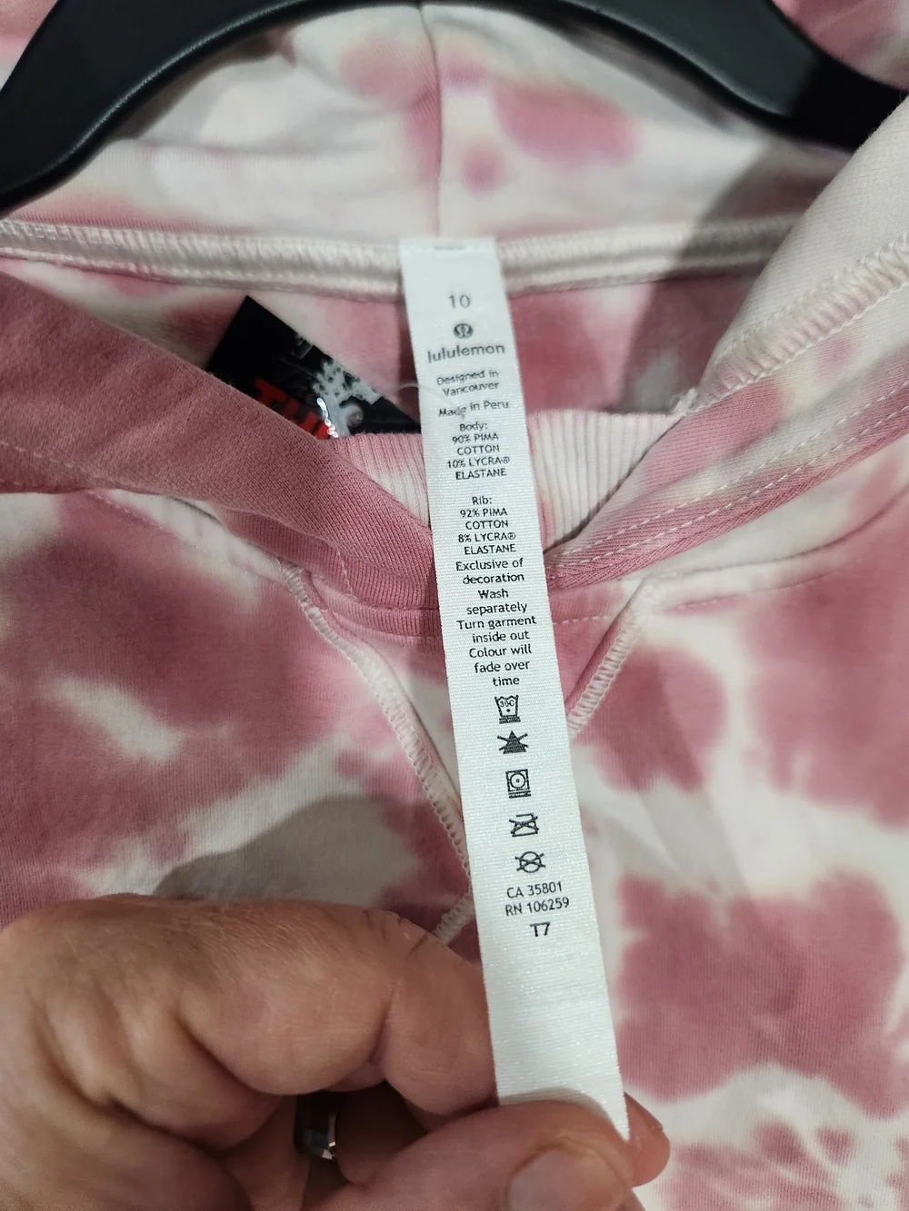 Lululemon Tie-Dye Pink Pullover Hoodie